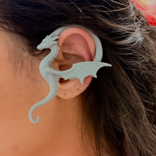 Dragon Earring Pendant STL – 3D Printable Fantasy Jewelry (Detailed Winged Serpent Design)
