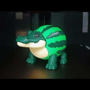 Glorbo Fruttodrillo Articulated Toy – Brainrot Watermelon‑Crocodile Figure