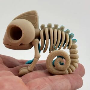Chameleon Exoskeleton STL – 3D Printable Semi-Skeleton Model (Biomechanical Reptile Sculpture)