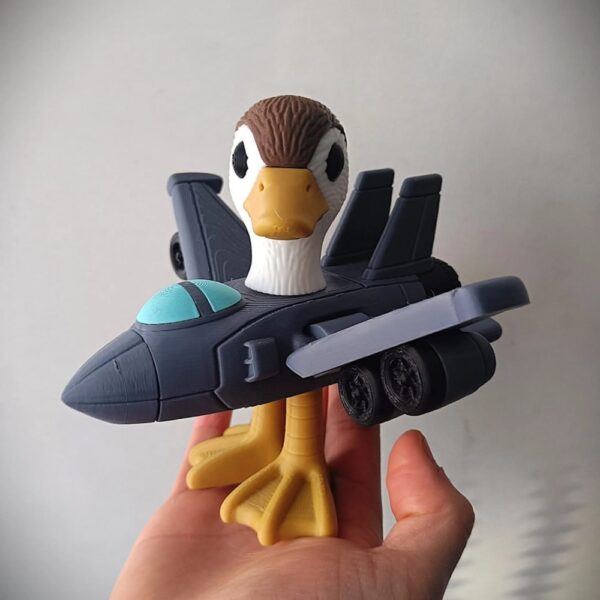 Bombomini Goose Articulated Toy STL – 3D Printable Poseable Bird (Fun Desk Companion & Fidget Toy) - Image 3