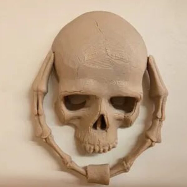 Pirate Skull Door Knocker – Gothic Halloween Decor for Front Door (Antique Bronze/Black) - Image 3
