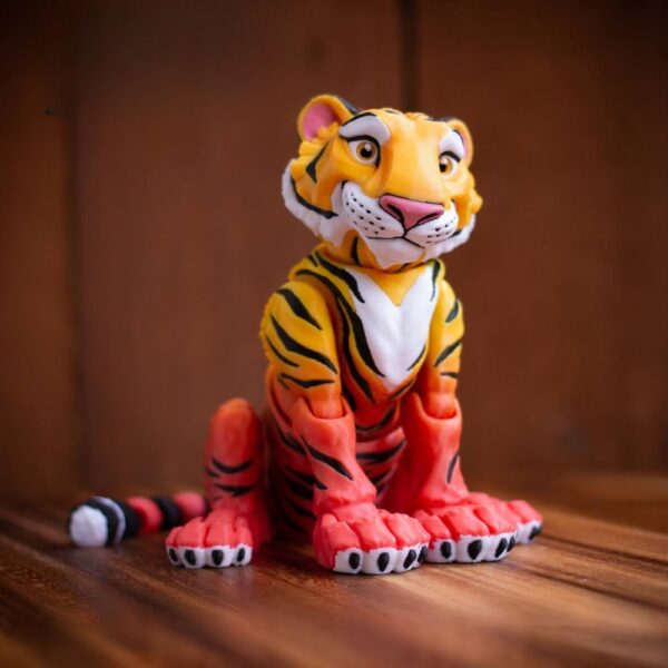 Flexi Articulated Tiger – Poseable Bendable Big Cat Figure with Movable Joints (Realistic Design) - Image 3
