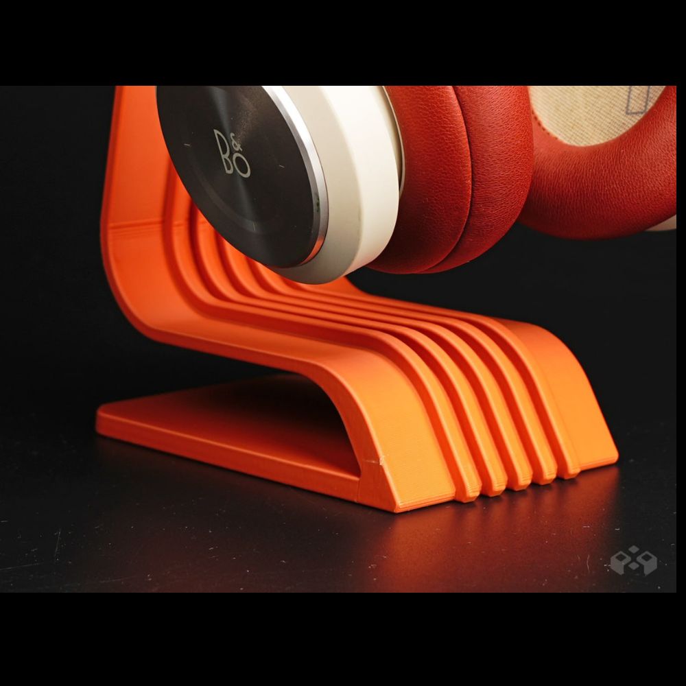 Sleek Desk Headphone Stand – Minimalist Aluminum, Wood & Leather Design - Image 3