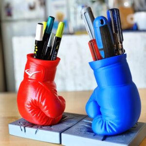 Boxing Glove Desk Organizer STL – 3D Printable Sporty Pen Holder (Fight-Themed Office Decor)