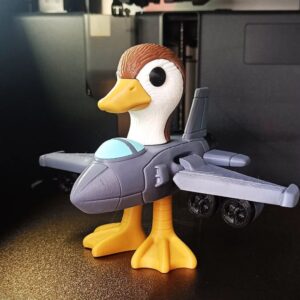 Bombomini Goose Articulated Toy STL – 3D Printable Poseable Bird (Fun Desk Companion & Fidget Toy)