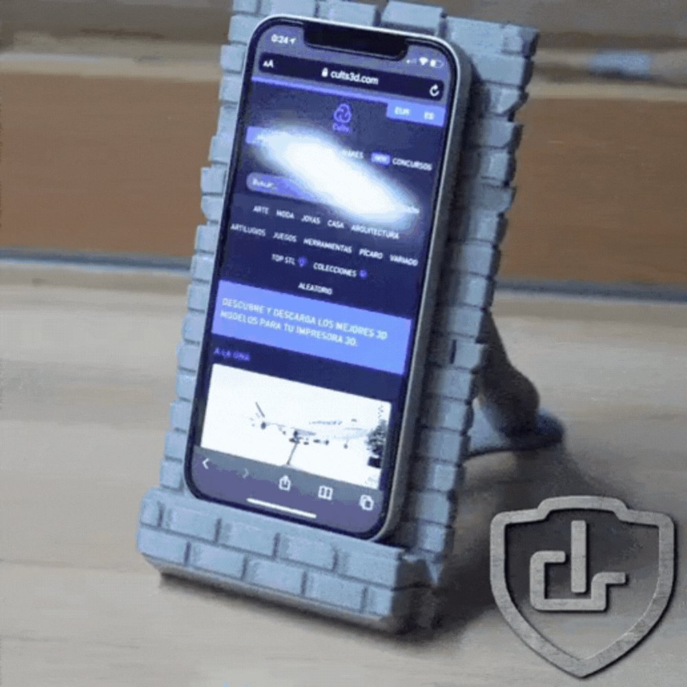 Man Holding Wall Phone Stand – Sculptural Desk & Wall Phone Holder