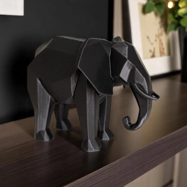 Low Poly Elephant 3D Model – Minimalist Geometric Animal STL for Printing (FDM/Resin) - Image 4
