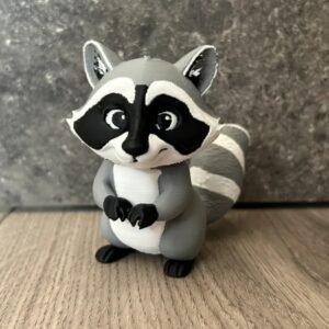 Happy Raccoon Plush/Figure – Cute AMS Collectible for Raccoon Lovers