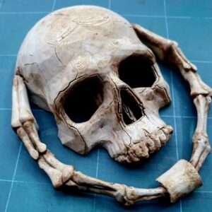 Pirate Skull Door Knocker – Gothic Halloween Decor for Front Door (Antique Bronze/Black)