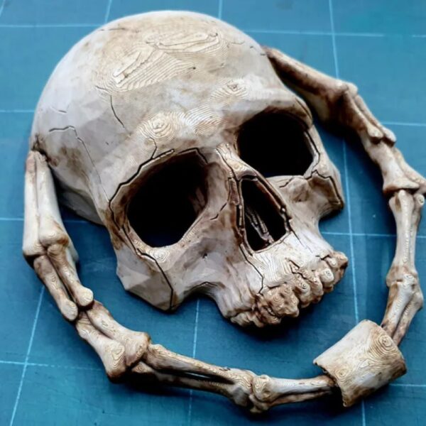 Pirate Skull Door Knocker – Gothic Halloween Decor for Front Door (Antique Bronze/Black)
