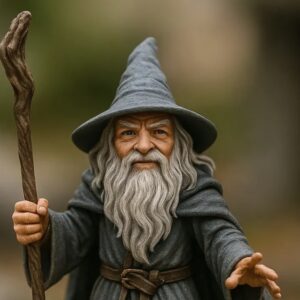 Wizard Figurine Like Gandalf – Epic Fantasy Collectible with Staff & Hat (Resin/PVC)