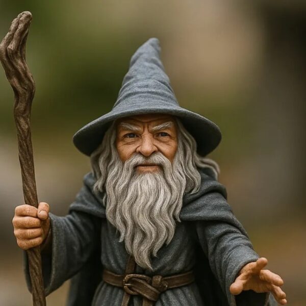 Wizard Figurine Like Gandalf – Epic Fantasy Collectible with Staff & Hat (Resin/PVC)