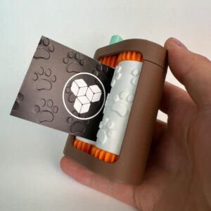 Paw Print Embossing Roller – Animal-Themed Debossing Tool for Pet Business Cards & Stationery