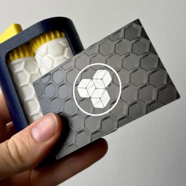 Honeycomb Embossing Roller – Hexagonal Debossing Tool for Elegant Business Cards & Eco-Friendly Packaging