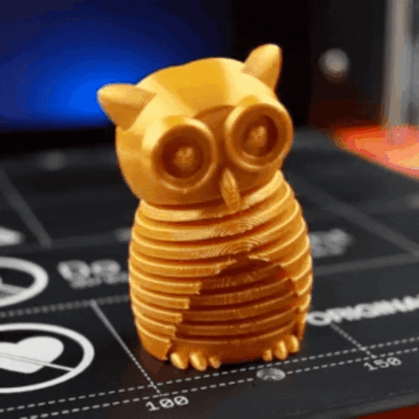 Owl Spring Toy STL – 3D Printable Bouncy Bird Model (Fun Desk Decor & Fidget Toy)