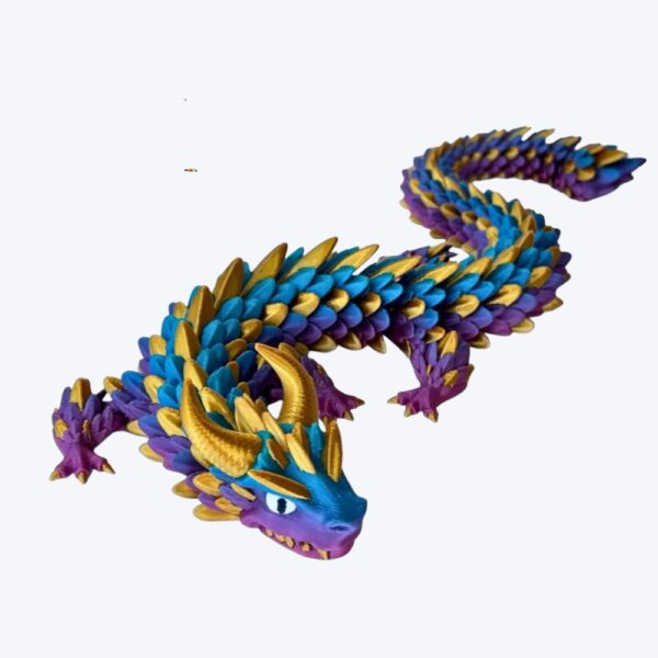 Zephyros Flexi Dragon 3D Model – Articulated Fantasy Dragon STL for Printing (FDM/Resin)