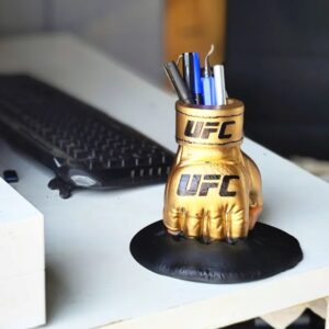 UFC Glove Desk Organizer STL – 3D Printable MMA-Themed Office Accessory (Pen Holder & Phone Stand)