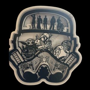 Modular Star Wars 3D‑Printed Wall Panel – Buildable Diorama Set