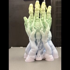 Biomechanical Skull Gloves – Touchscreen, Reinforced Palm, Gothic Design