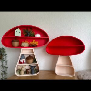 Autumn Mushroom Shelf “Pilz Regal – Herbst” – 3D-Printed Decorative Wall Shelf