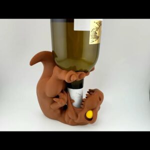 Baby Velociraptor Wine Bottle Holder – Quirky Prehistoric Bar Accessory