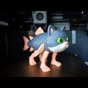 Trulimero Trulichina – Articulated Brainrot Cat-Fish Flexi Toy STL